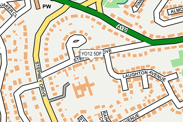 YO12 5DF map - OS OpenMap – Local (Ordnance Survey)
