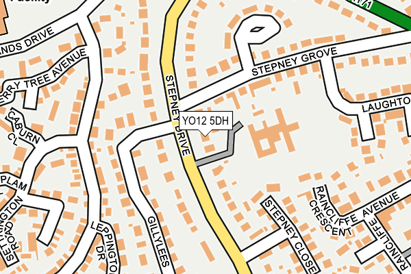 YO12 5DH map - OS OpenMap – Local (Ordnance Survey)
