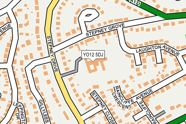 YO12 5DJ map - OS OpenMap – Local (Ordnance Survey)