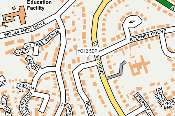 YO12 5DP map - OS OpenMap – Local (Ordnance Survey)