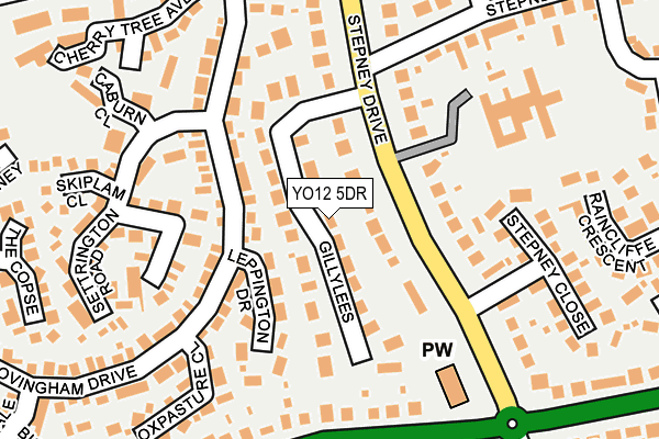 YO12 5DR map - OS OpenMap – Local (Ordnance Survey)