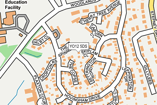 YO12 5DS map - OS OpenMap – Local (Ordnance Survey)