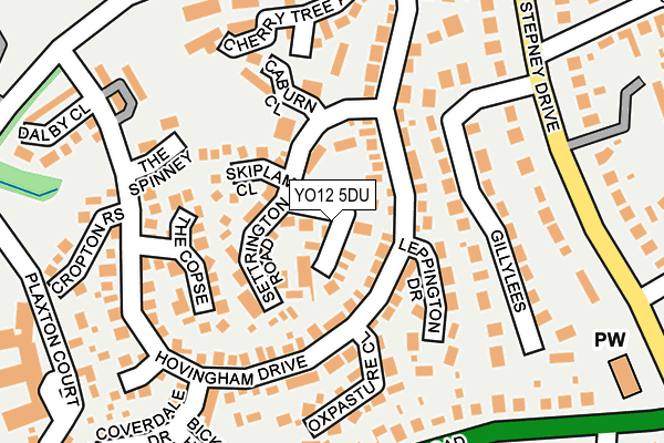 YO12 5DU map - OS OpenMap – Local (Ordnance Survey)