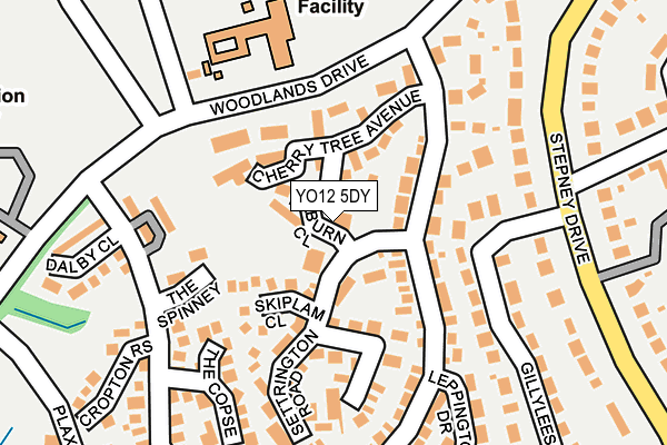 YO12 5DY map - OS OpenMap – Local (Ordnance Survey)