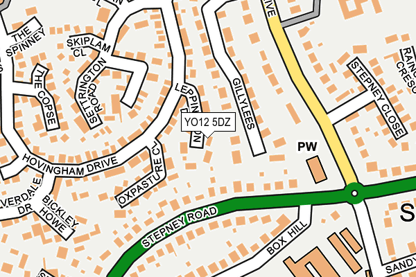 YO12 5DZ map - OS OpenMap – Local (Ordnance Survey)