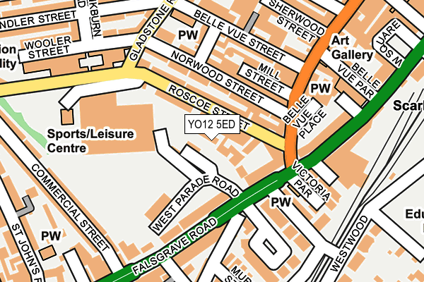 YO12 5ED map - OS OpenMap – Local (Ordnance Survey)