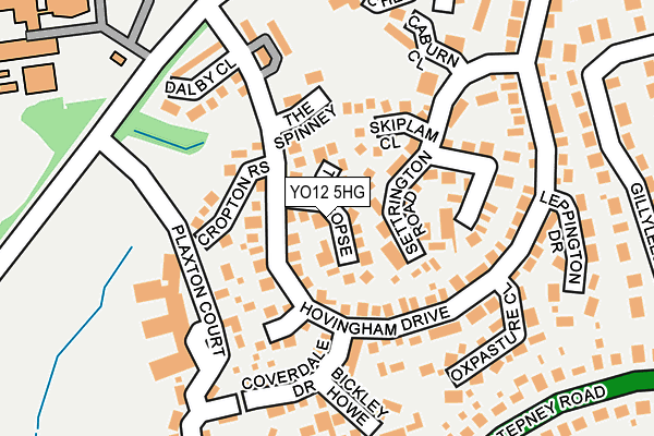 YO12 5HG map - OS OpenMap – Local (Ordnance Survey)