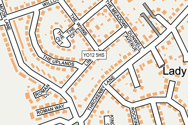 YO12 5HS map - OS OpenMap – Local (Ordnance Survey)