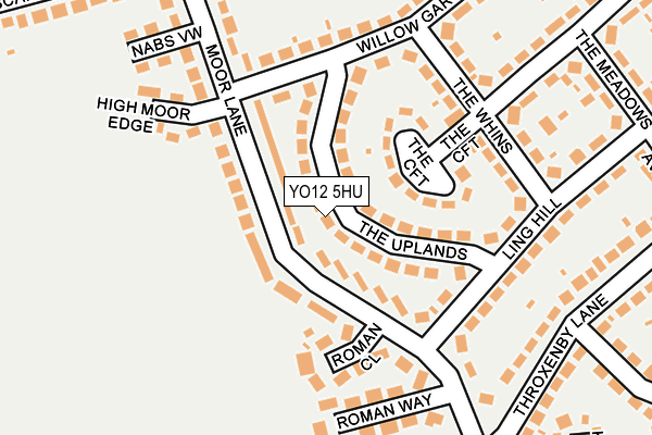 YO12 5HU map - OS OpenMap – Local (Ordnance Survey)