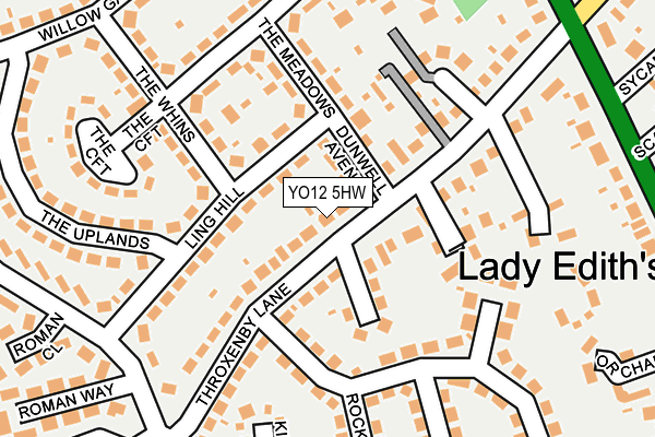 YO12 5HW map - OS OpenMap – Local (Ordnance Survey)
