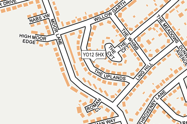 YO12 5HX map - OS OpenMap – Local (Ordnance Survey)