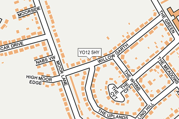 YO12 5HY map - OS OpenMap – Local (Ordnance Survey)
