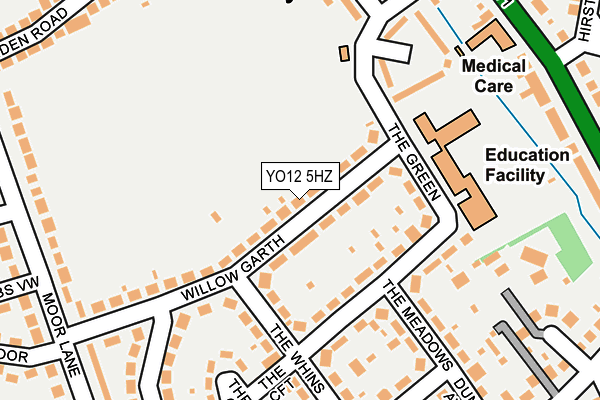 YO12 5HZ map - OS OpenMap – Local (Ordnance Survey)
