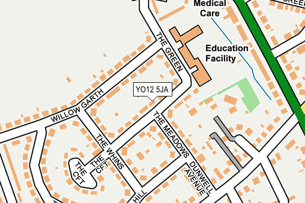 YO12 5JA map - OS OpenMap – Local (Ordnance Survey)