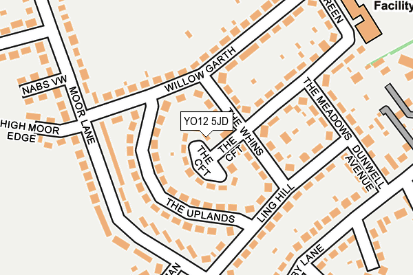 YO12 5JD map - OS OpenMap – Local (Ordnance Survey)