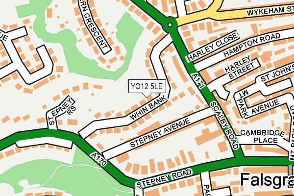 YO12 5LE map - OS OpenMap – Local (Ordnance Survey)