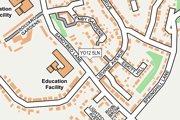 YO12 5LN map - OS OpenMap – Local (Ordnance Survey)