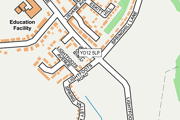 YO12 5LP map - OS OpenMap – Local (Ordnance Survey)