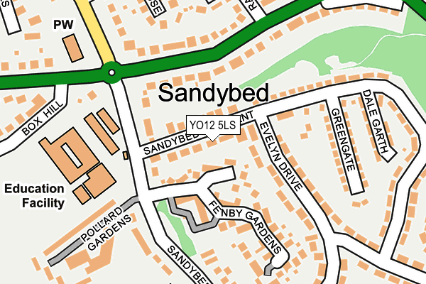 YO12 5LS map - OS OpenMap – Local (Ordnance Survey)