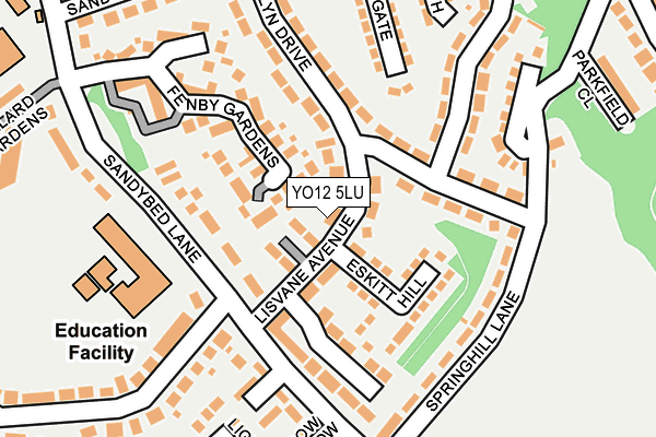 YO12 5LU map - OS OpenMap – Local (Ordnance Survey)