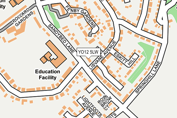 YO12 5LW map - OS OpenMap – Local (Ordnance Survey)