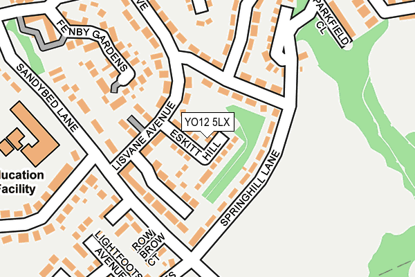 YO12 5LX map - OS OpenMap – Local (Ordnance Survey)