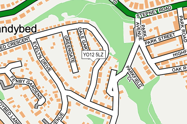 YO12 5LZ map - OS OpenMap – Local (Ordnance Survey)