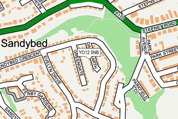 YO12 5NB map - OS OpenMap – Local (Ordnance Survey)