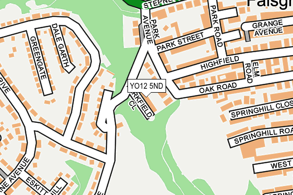 YO12 5ND map - OS OpenMap – Local (Ordnance Survey)
