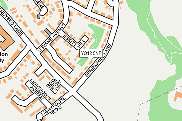 YO12 5NF map - OS OpenMap – Local (Ordnance Survey)