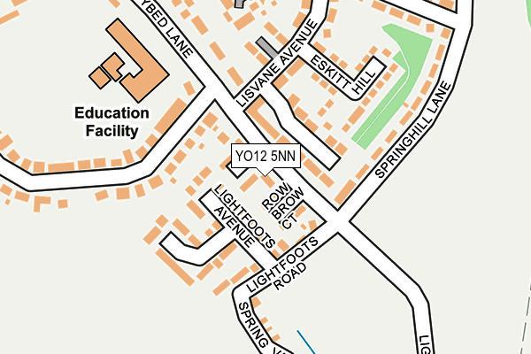 YO12 5NN map - OS OpenMap – Local (Ordnance Survey)