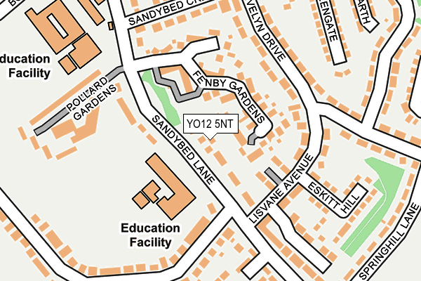 YO12 5NT map - OS OpenMap – Local (Ordnance Survey)