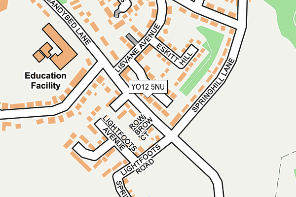 YO12 5NU map - OS OpenMap – Local (Ordnance Survey)
