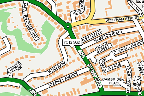 YO12 5QD map - OS OpenMap – Local (Ordnance Survey)