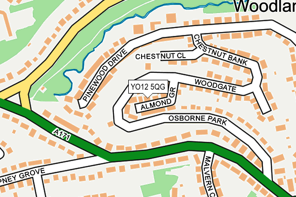 YO12 5QG map - OS OpenMap – Local (Ordnance Survey)
