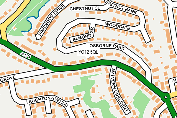 YO12 5QL map - OS OpenMap – Local (Ordnance Survey)