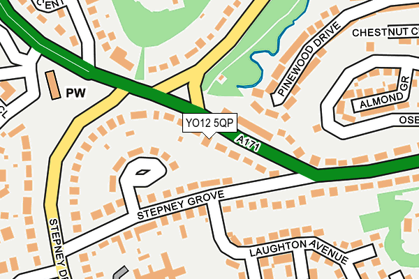 YO12 5QP map - OS OpenMap – Local (Ordnance Survey)