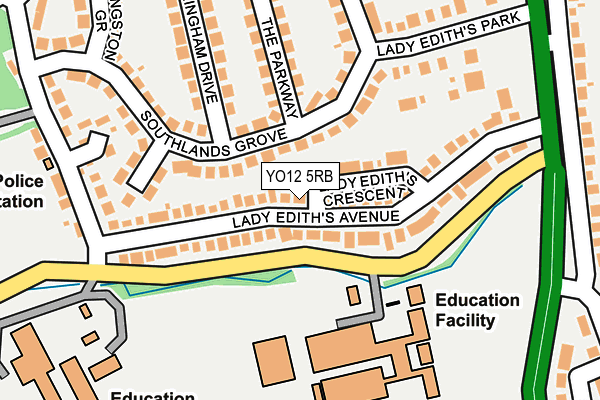 YO12 5RB map - OS OpenMap – Local (Ordnance Survey)