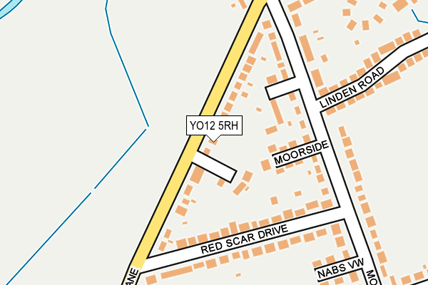YO12 5RH map - OS OpenMap – Local (Ordnance Survey)