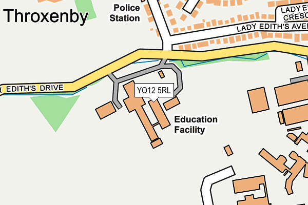 YO12 5RL map - OS OpenMap – Local (Ordnance Survey)