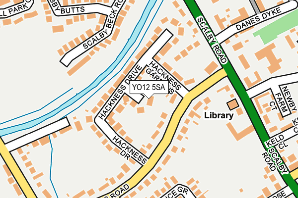 YO12 5SA map - OS OpenMap – Local (Ordnance Survey)