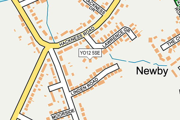 YO12 5SE map - OS OpenMap – Local (Ordnance Survey)