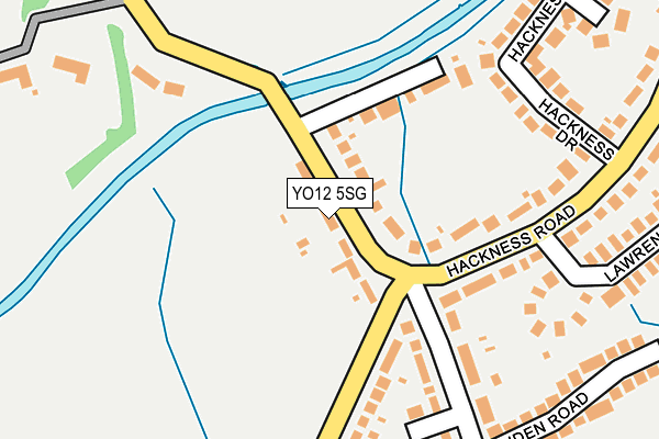 YO12 5SG map - OS OpenMap – Local (Ordnance Survey)