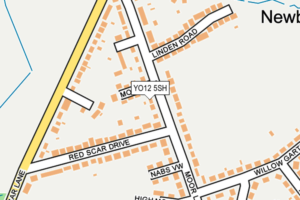 YO12 5SH map - OS OpenMap – Local (Ordnance Survey)