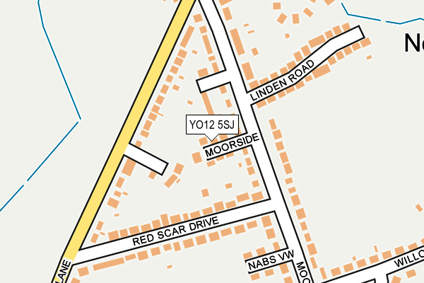 YO12 5SJ map - OS OpenMap – Local (Ordnance Survey)