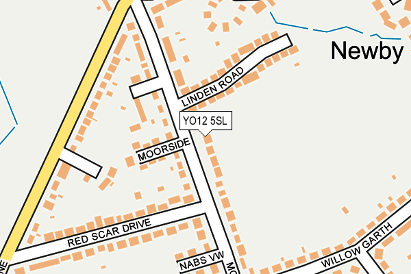YO12 5SL map - OS OpenMap – Local (Ordnance Survey)