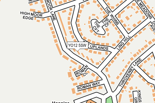 YO12 5SW map - OS OpenMap – Local (Ordnance Survey)