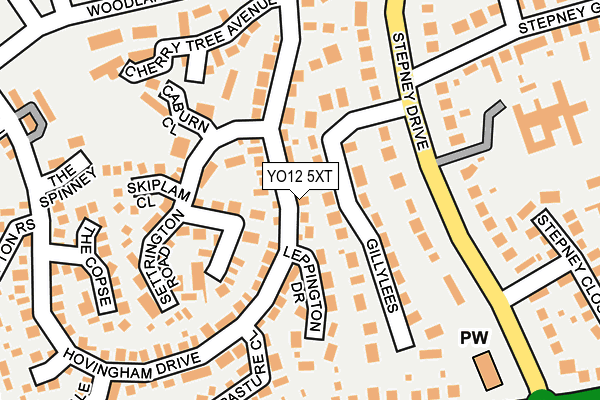 YO12 5XT map - OS OpenMap – Local (Ordnance Survey)
