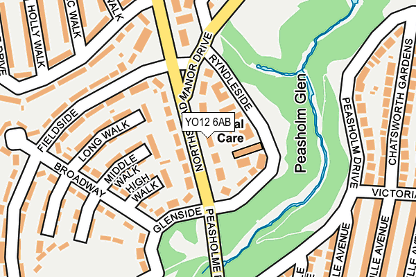 YO12 6AB map - OS OpenMap – Local (Ordnance Survey)