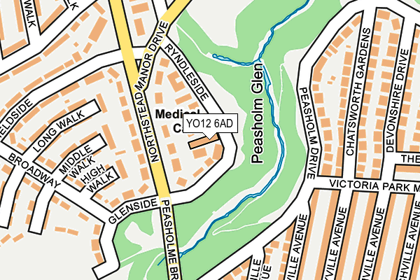 YO12 6AD map - OS OpenMap – Local (Ordnance Survey)